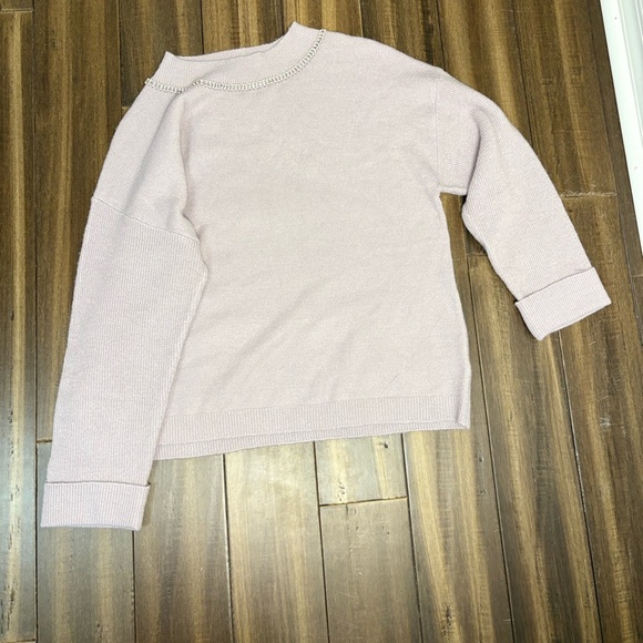 Size 1x Soft Surroundings Purple Knit Sweater Cuffed Sleeve Plus Size Beaded - Picture 7 of 10